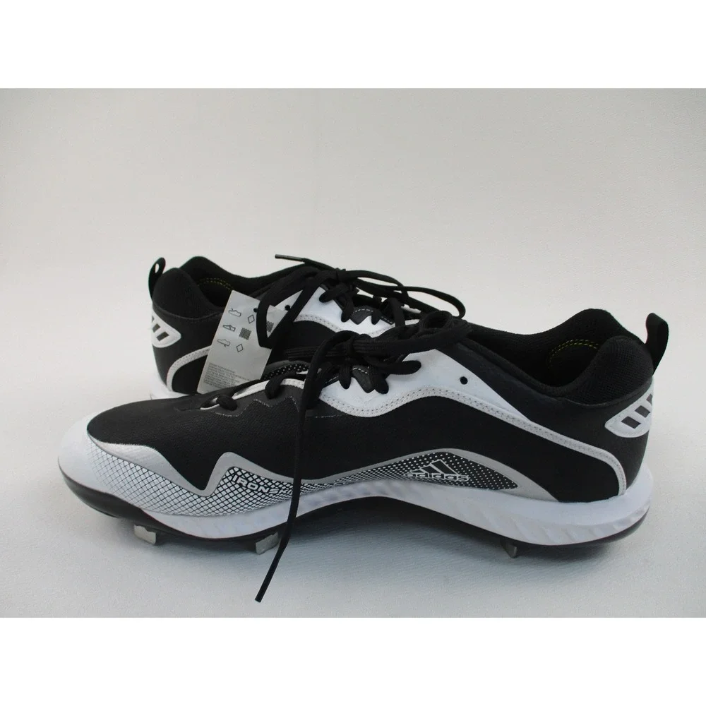 Adidas Baseball Cleats Mens 17 Black Afterburner 8 Metal Spikes EG7611